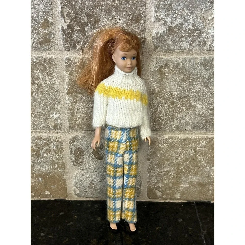 1963 Vintage Barbie's Sister SKIPPER Doll RED Hair Japan foot stamp
